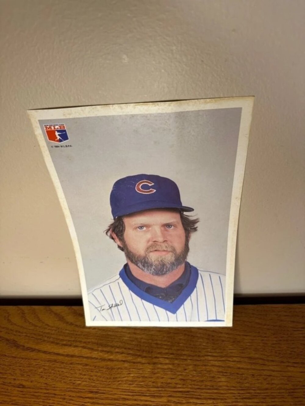 Tim Stoddard signed Chicago Cubs color photo 1984